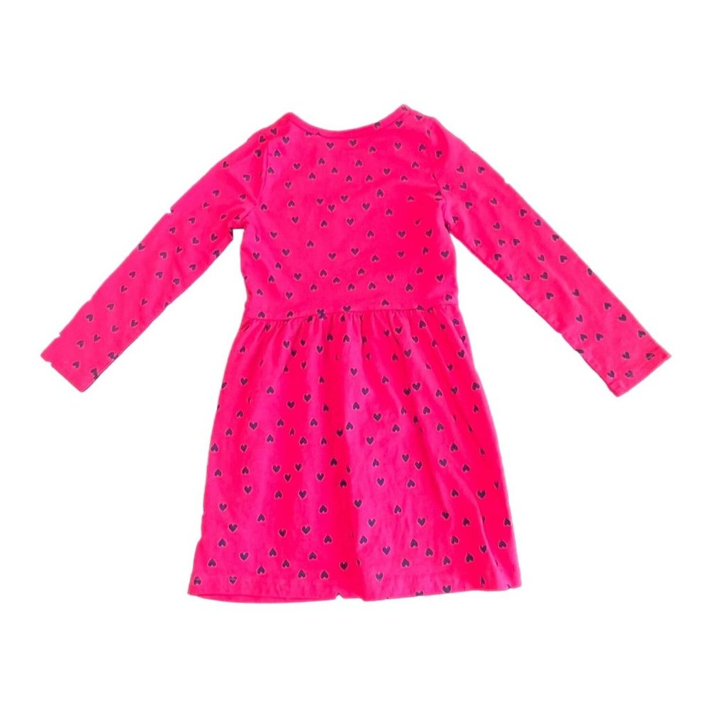 Carter's Kids Girls Dress Pink Blue Hearts Size 6/6X